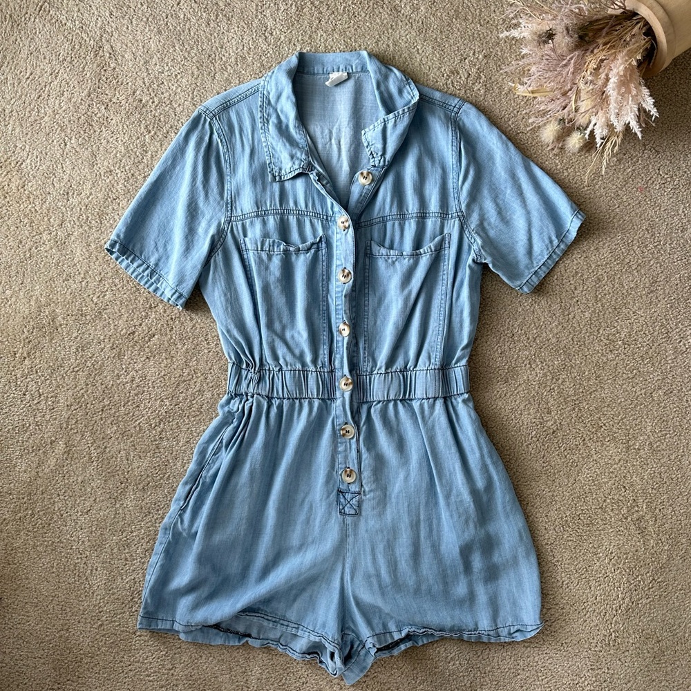 Denim Romper